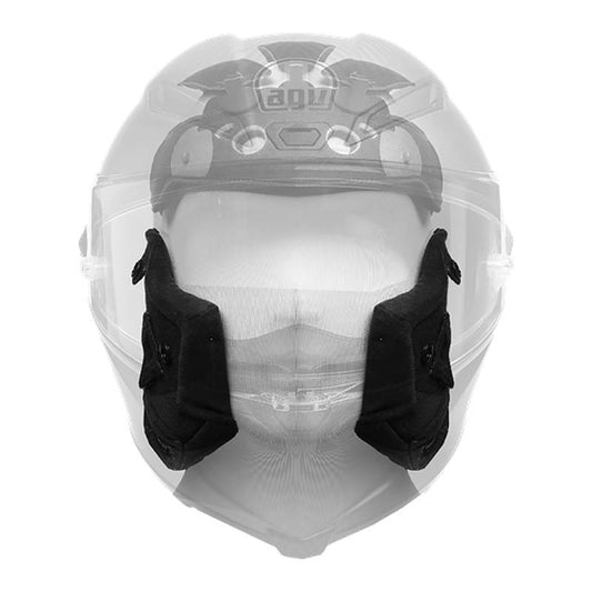 AGV Pista GP-RR Cheek Pads - Black / Red