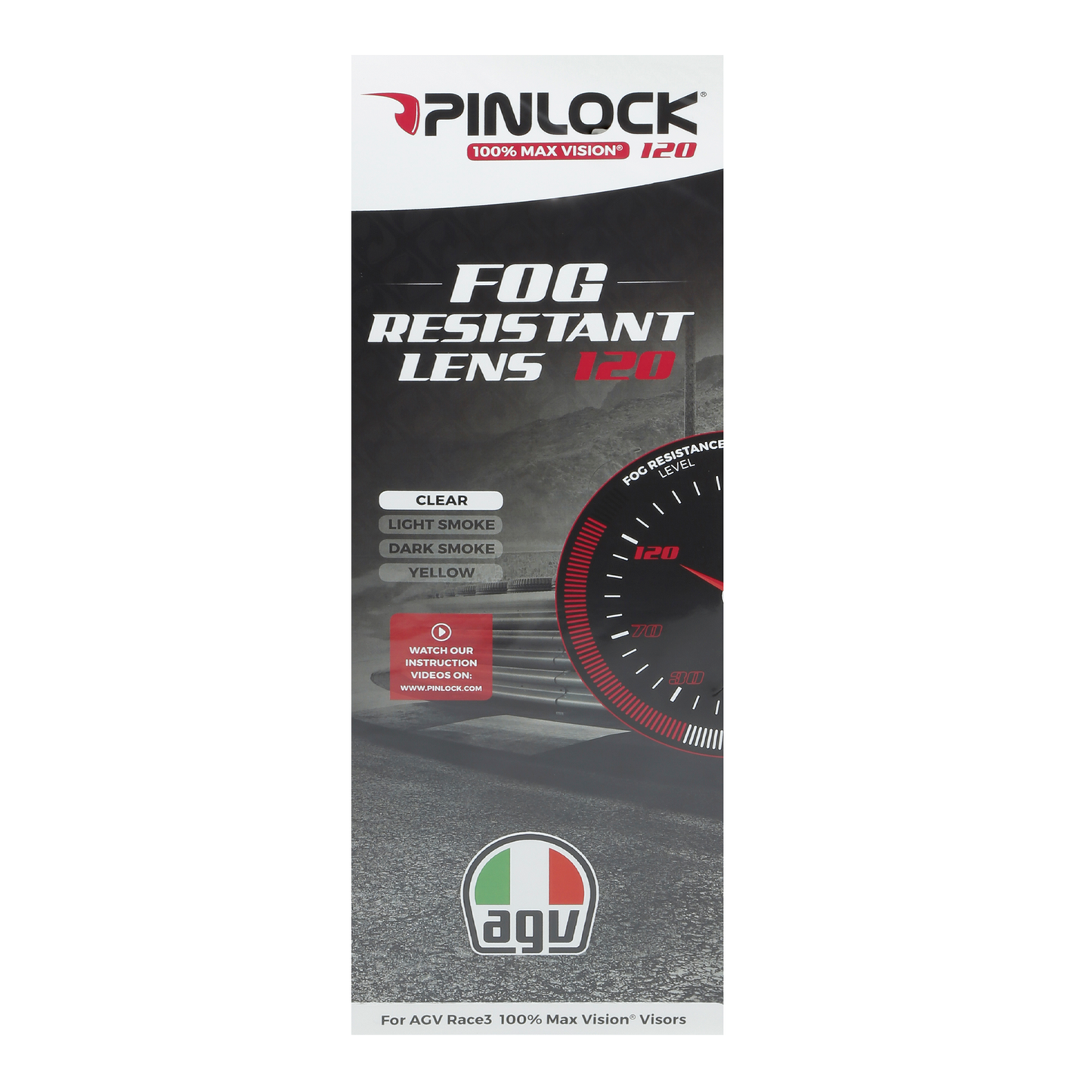 AGV GT4 Max Vision Pinlock Lens 120 - Clear