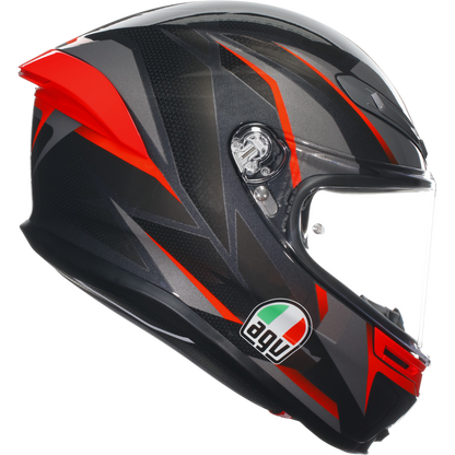AGV K6-S Slashcut - Black / Grey / Red