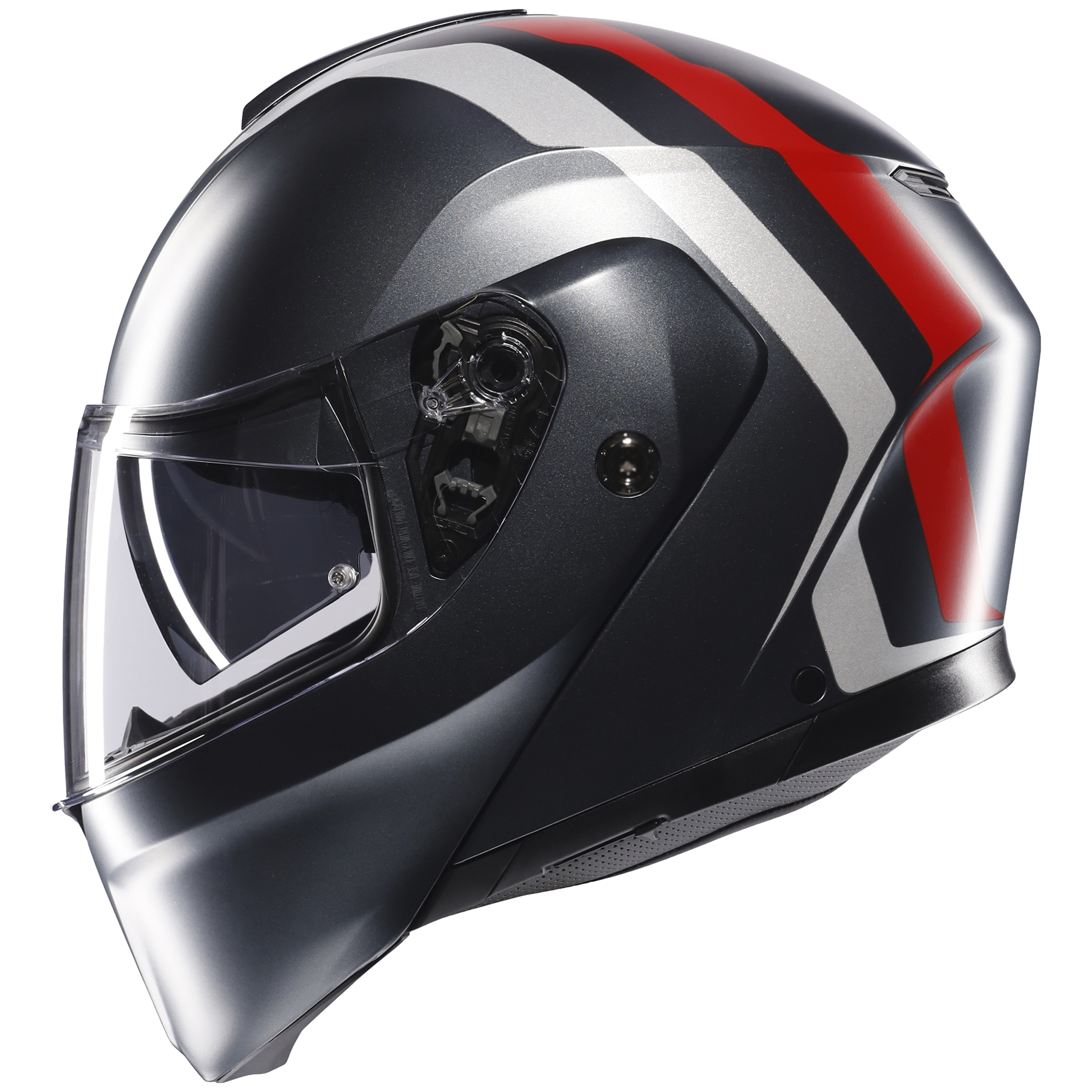 AGV Street Modular Resia - Grey / Silver / Red
