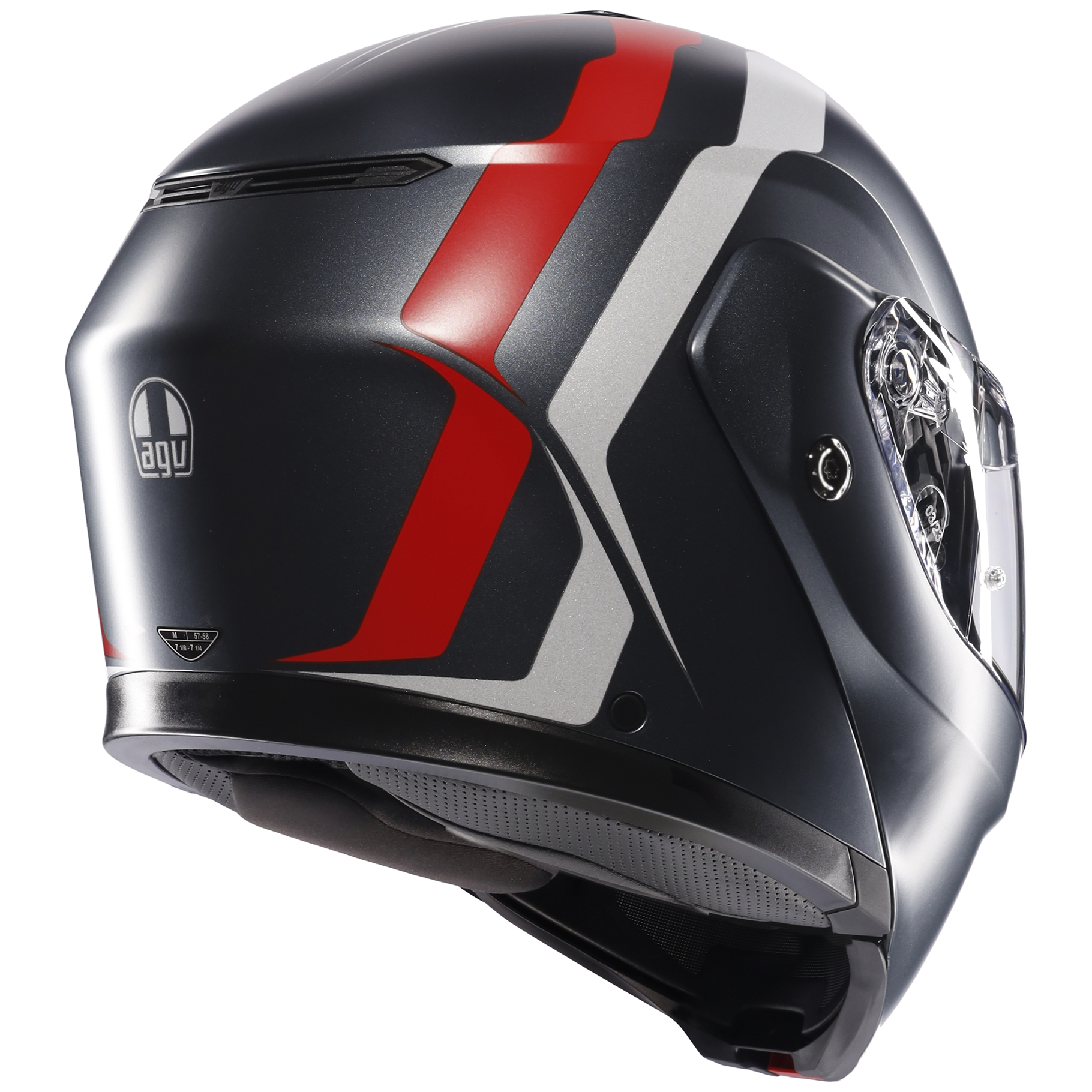 AGV Street Modular Resia - Grey / Silver / Red