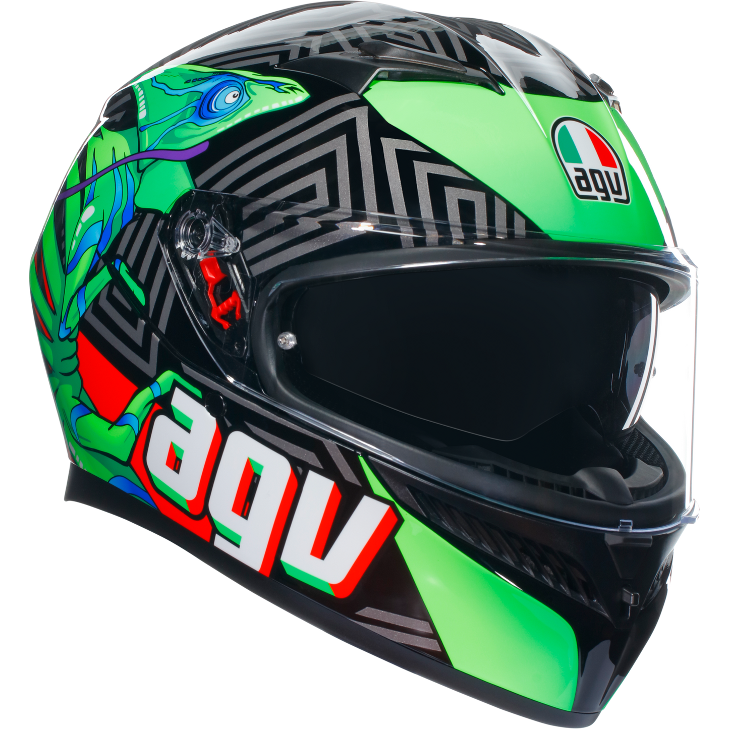 AGV K3 Kamaleon ECE 22.06 - Black / Red / Green