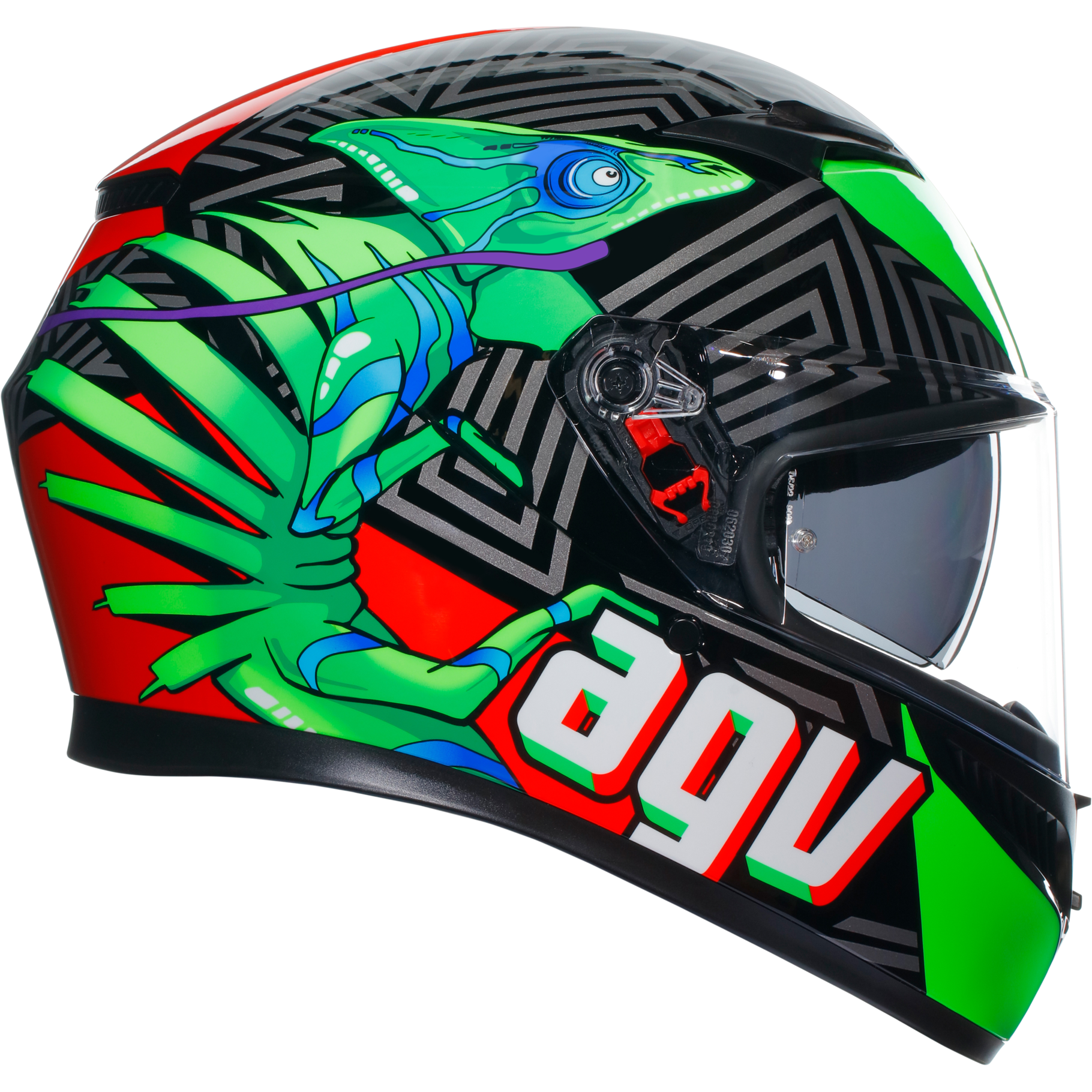 AGV K3 Kamaleon ECE 22.06 - Black / Red / Green
