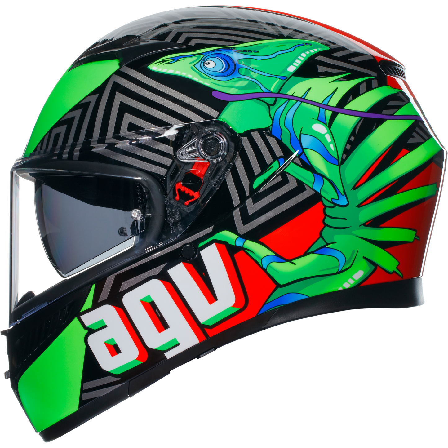 AGV K3 Kamaleon ECE 22.06 - Black / Red / Green