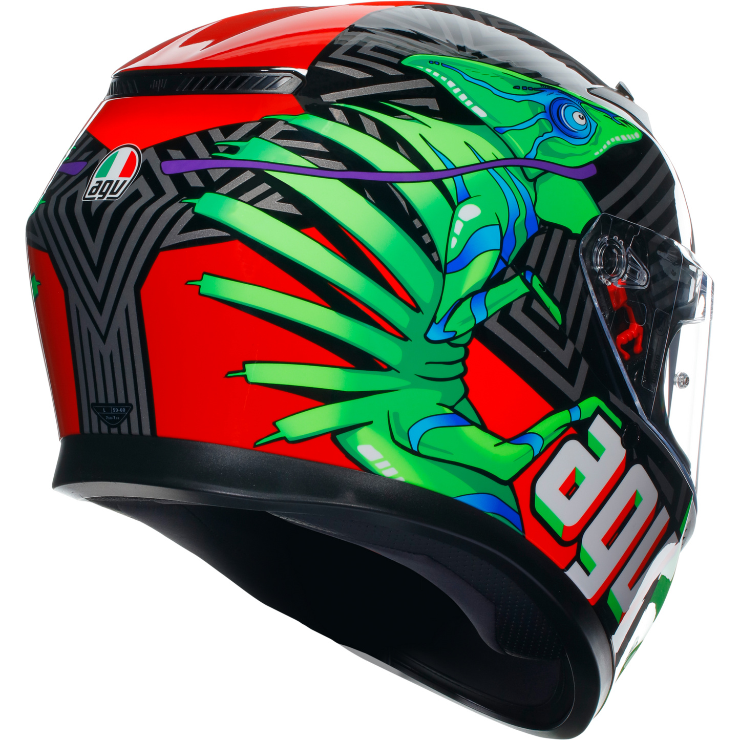 AGV K3 Kamaleon ECE 22.06 - Black / Red / Green