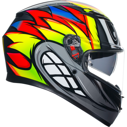 AGV K3 Birdy 2.0 Full Face Helmet - Grey / Yellow / Red