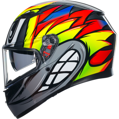 AGV K3 Birdy 2.0 Full Face Helmet - Grey / Yellow / Red