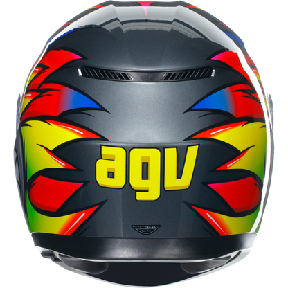 AGV K3 Birdy 2.0 Full Face Helmet - Grey / Yellow / Red