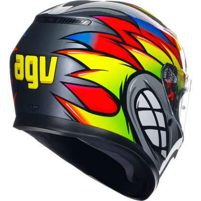 AGV K3 Birdy 2.0 Full Face Helmet - Grey / Yellow / Red