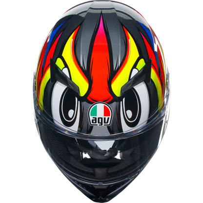 AGV K3 Birdy 2.0 Full Face Helmet - Grey / Yellow / Red