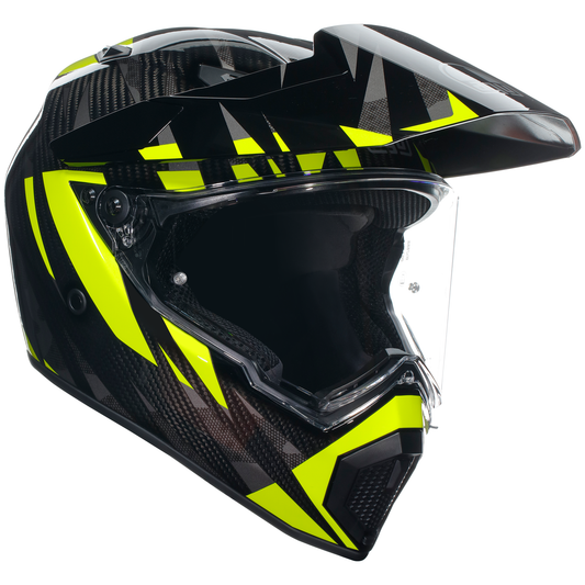 AGV AX9 ECE 22.06 Steppa - Carbon / Grey / Flo Yellow