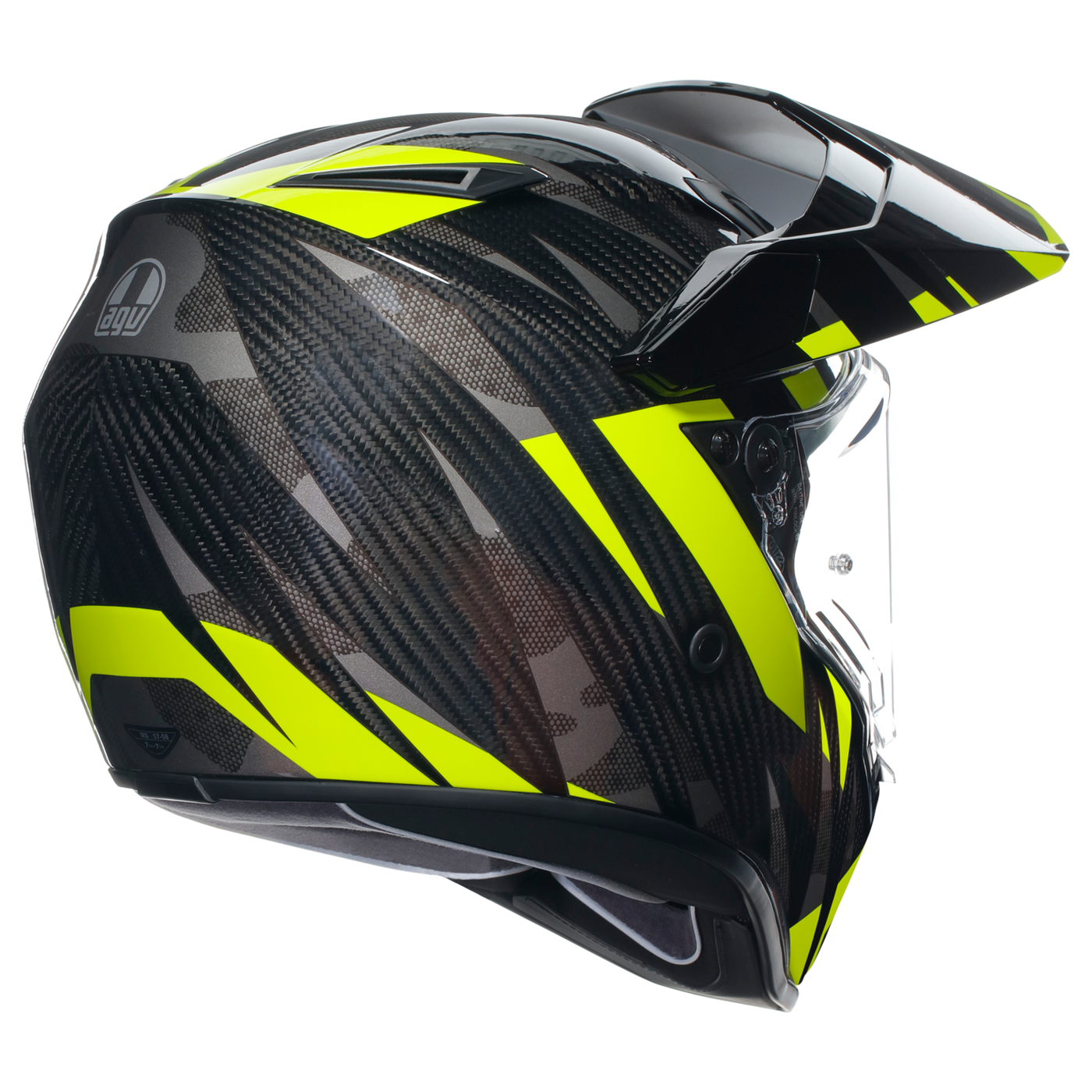 AGV AX9 ECE 22.06 Steppa - Carbon / Grey / Flo Yellow