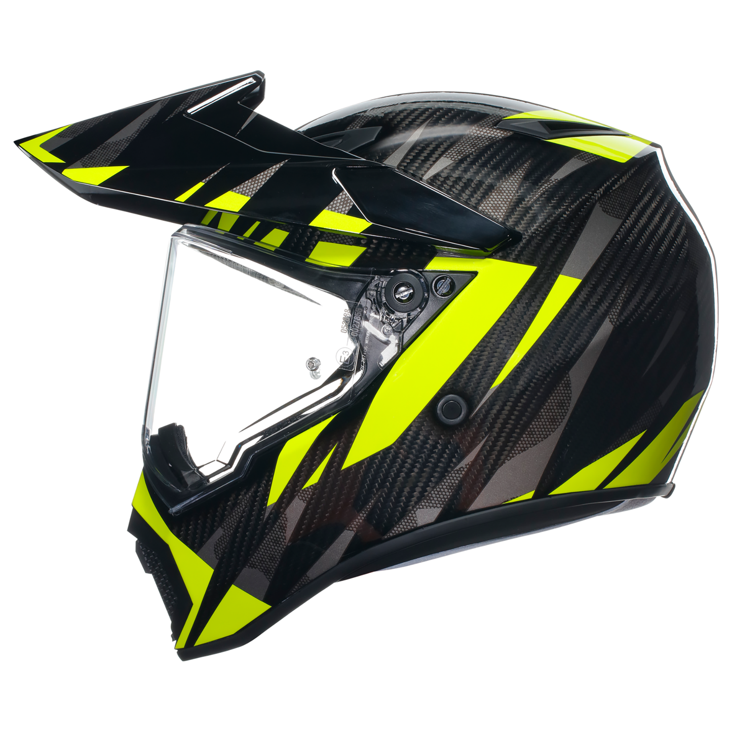 AGV AX9 ECE 22.06 Steppa - Carbon / Grey / Flo Yellow