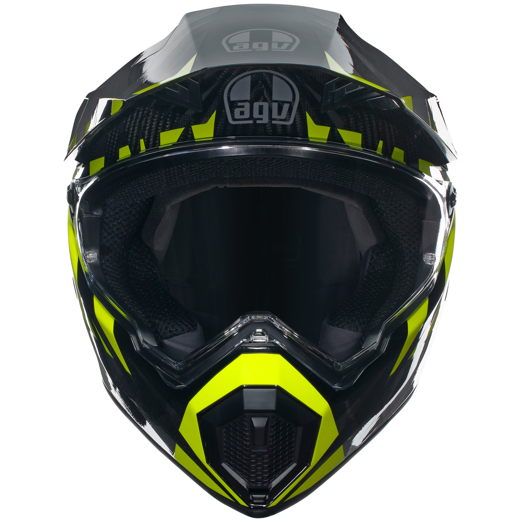 AGV AX9 ECE 22.06 Steppa - Carbon / Grey / Flo Yellow