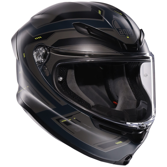 AGV K6-S Enhance - Matt Grey / Flo Yellow