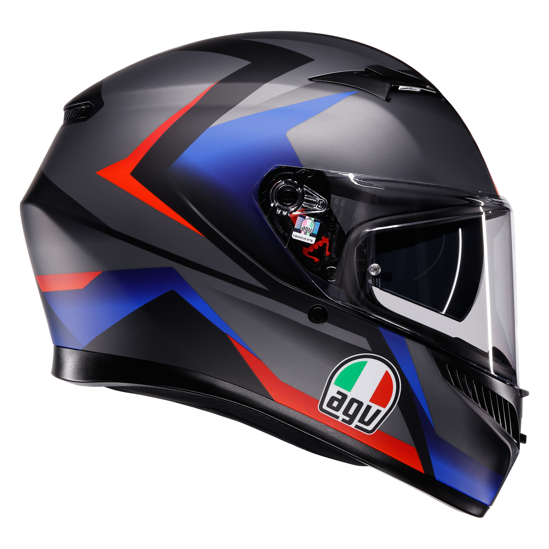 AGV K3 ECE 22.06 Striga - Matt Black / Blue / Red