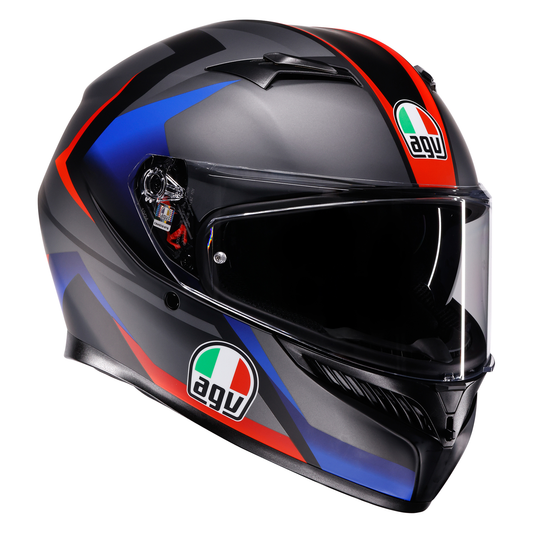 AGV K3 ECE 22.06 Striga - Matt Black / Blue / Red