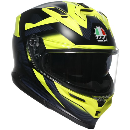 AGV K7 Sports Touring Helmet Glimpse - Black / F.yellow