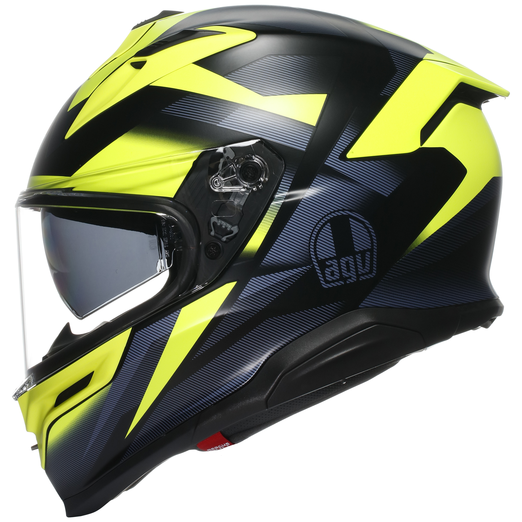 AGV K7 Sports Touring Helmet Glimpse - Black / Fluo yellow