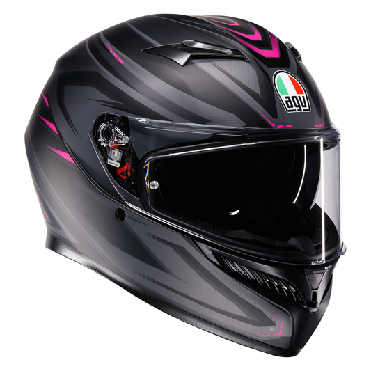 AGV K3 ECE 22.06 Syth - Matt Black / Pink