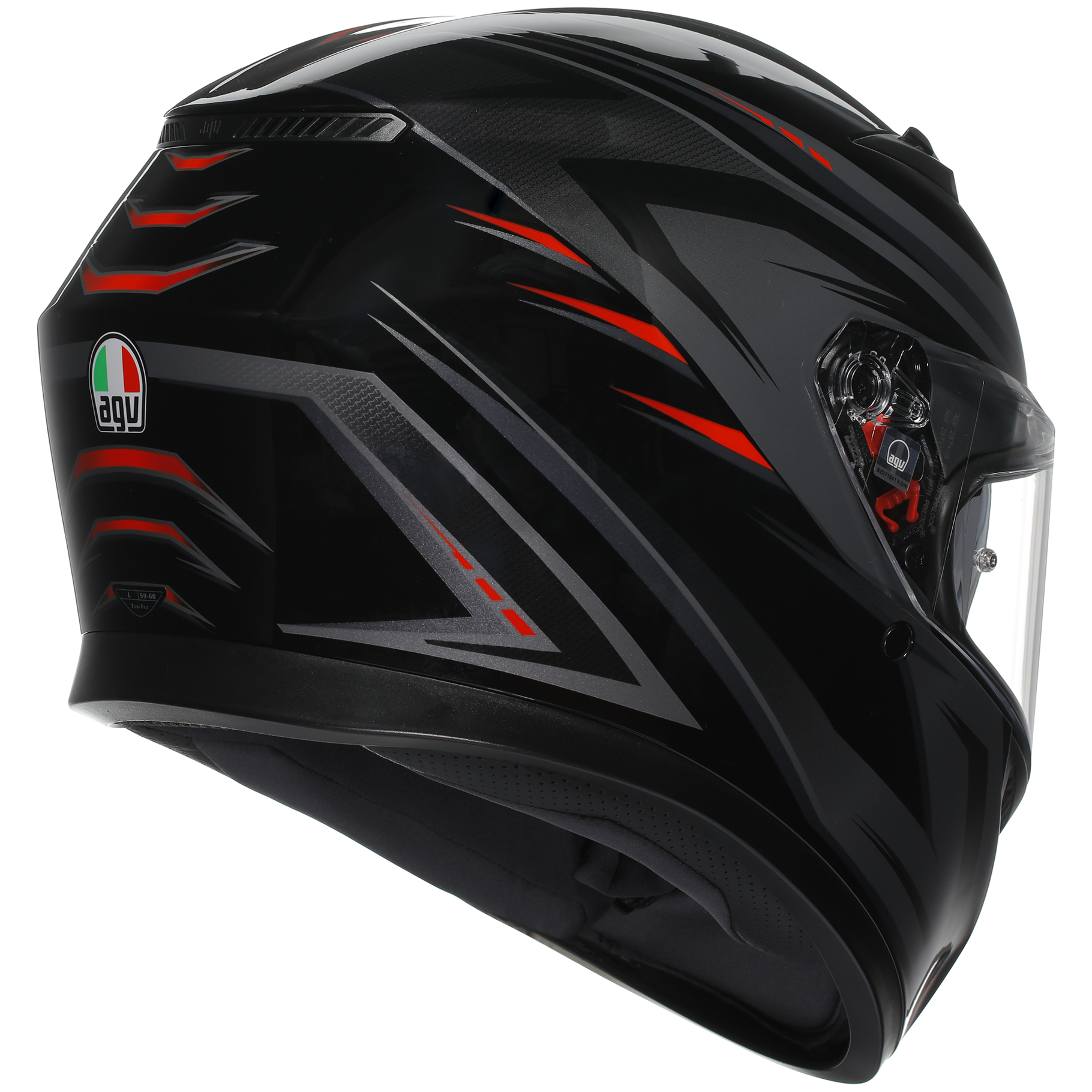 AGV K3 ECE 22.06 Syth - Black / Red