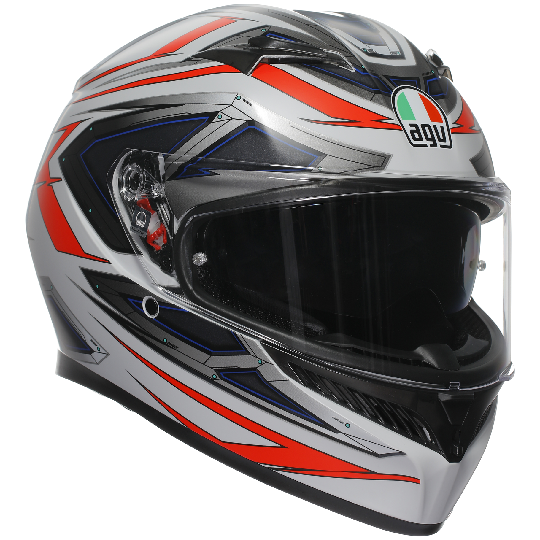 AGV K3 ECE 22.06 Space - White / Fluo Red