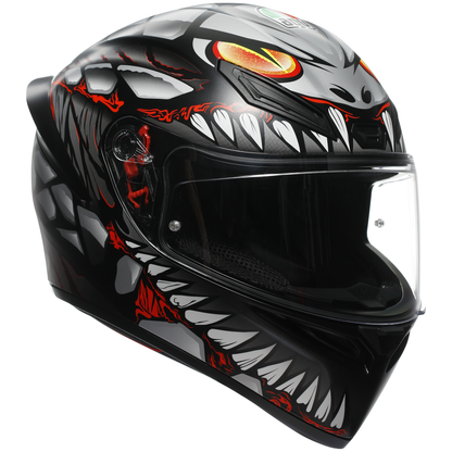 AGV K1-S Lyzard - Black / Grey / Red