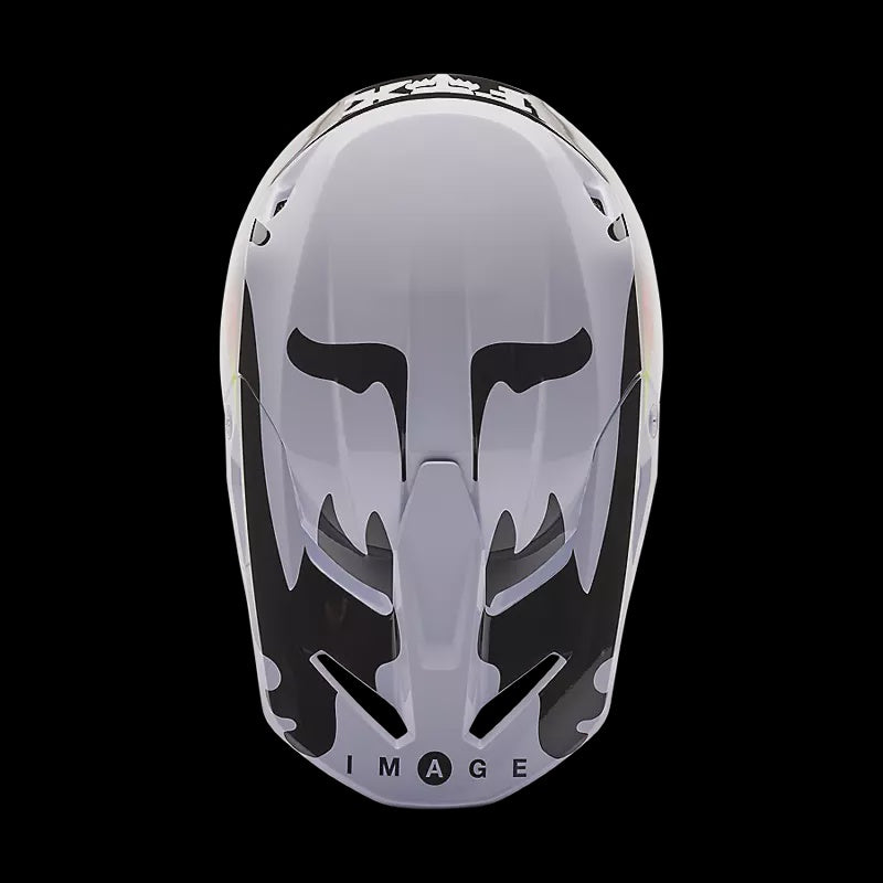 Fox V1 Kozmik Motocross Off-Road Helmet - Black / White