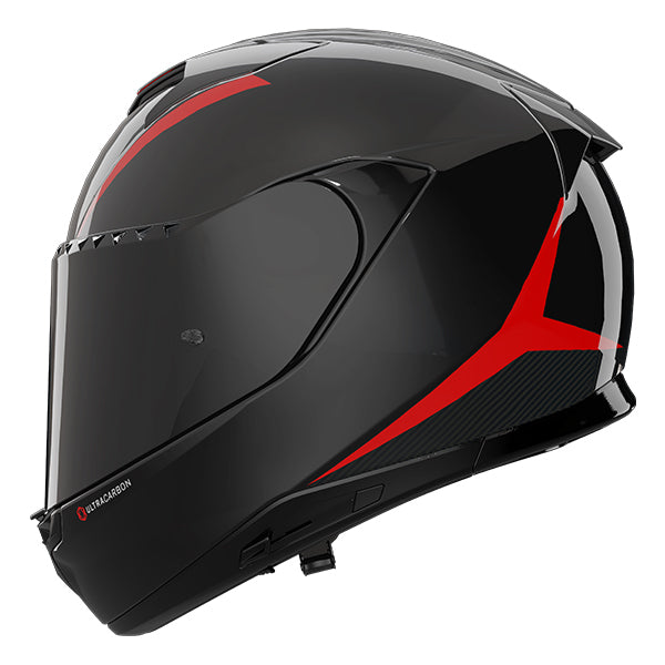 Nolan X-904 Ultra Carbon Emblema 353 - Carbonio / Nero / Rosso