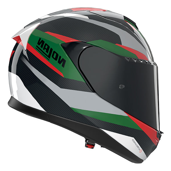 Nolan X-904 Ultra Carbon Calibro 346 - Carbonio / Argento / Verde / Rosso