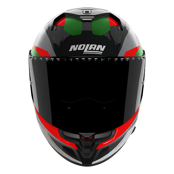 Nolan X-904 Ultra Carbon Calibro 346 - Carbonio / Argento / Verde / Rosso