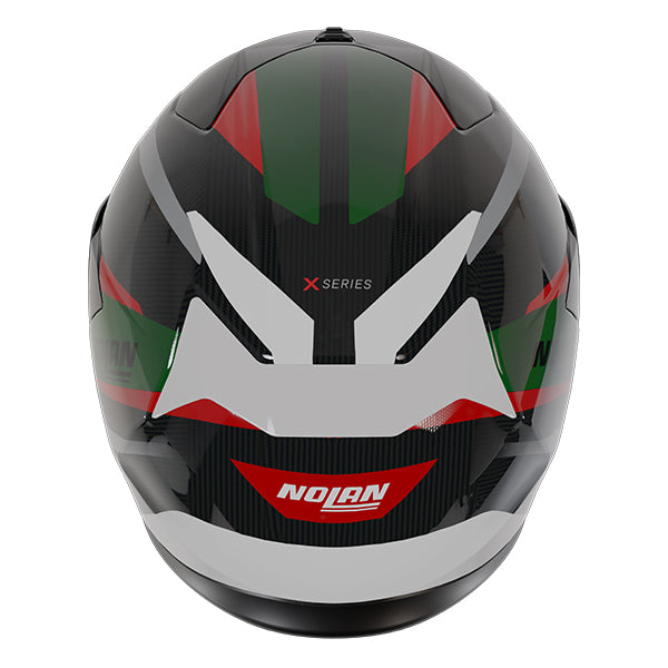 Nolan X-904 Ultra Carbon Calibro 346 - Carbonio / Argento / Verde / Rosso