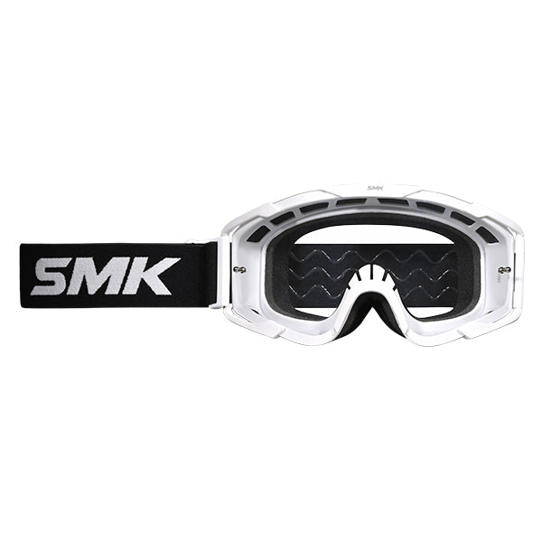 SMK Goggle Terrain - White / Black - Clear Lens - Black Strap