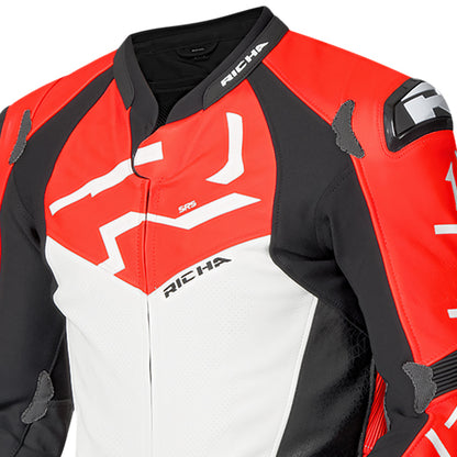 Richa Stradale GP Leather 1PC Suit - Blood Red / White