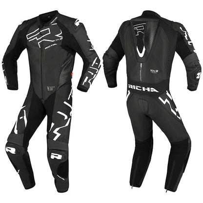 Richa Stradale GP Leather 1pc Suit - Black / White