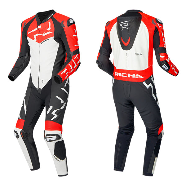 Richa Stradale GP Leather 1PC Suit - Blood Red / White