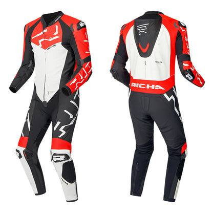 Richa Stradale GP Leather 1PC Suit - Blood Red / White