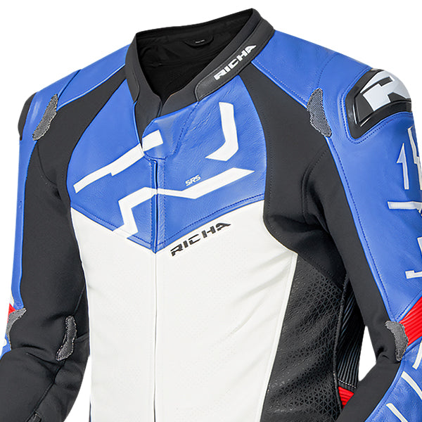Richa Stradale GP Leather  1 Piece Suit  - Blue / White / Black / Red