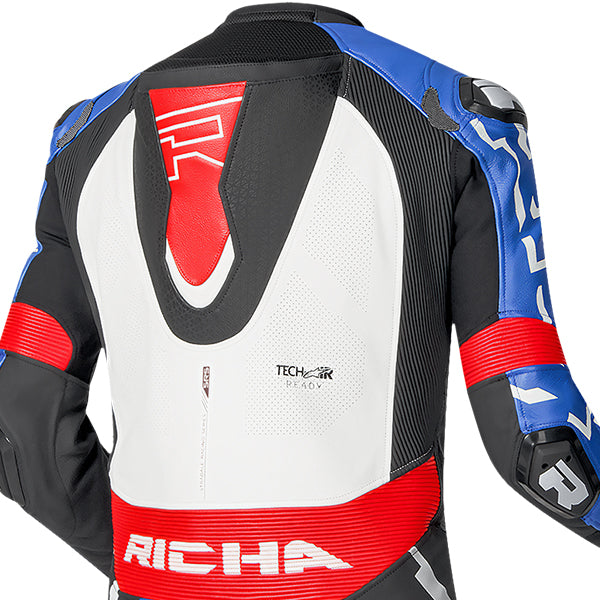 Richa Stradale GP Leather  1 Piece Suit  - Blue / White / Black / Red
