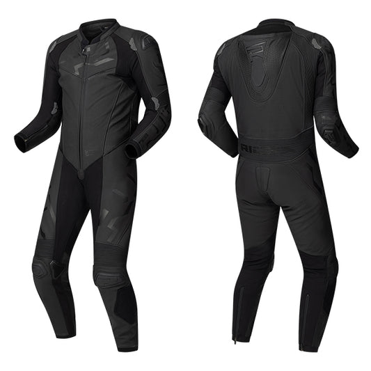 Richa Stradale GP Leather 1 Piece Suit - Black / Black