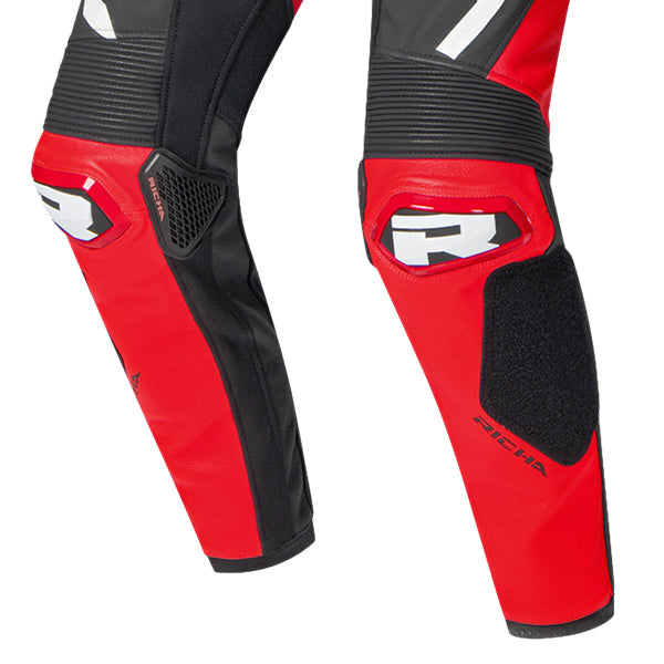 Richa Stradale GP Leather  1 Piece Suit - Red / Red / Black