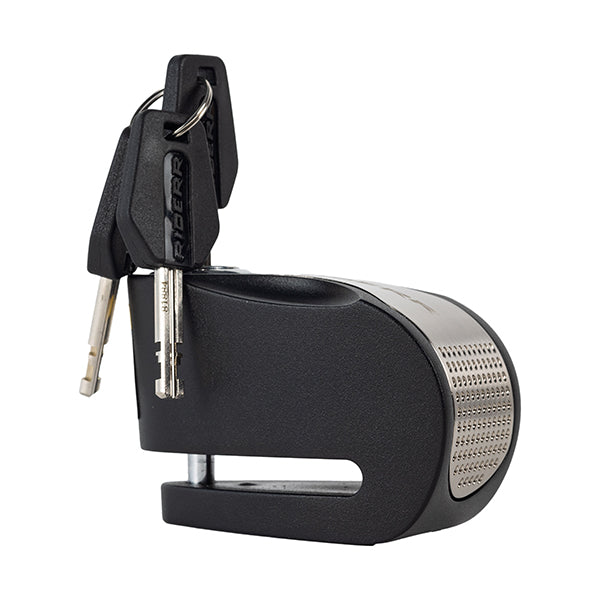 Riderr Riot Silver Disc Lock - Black / Silver