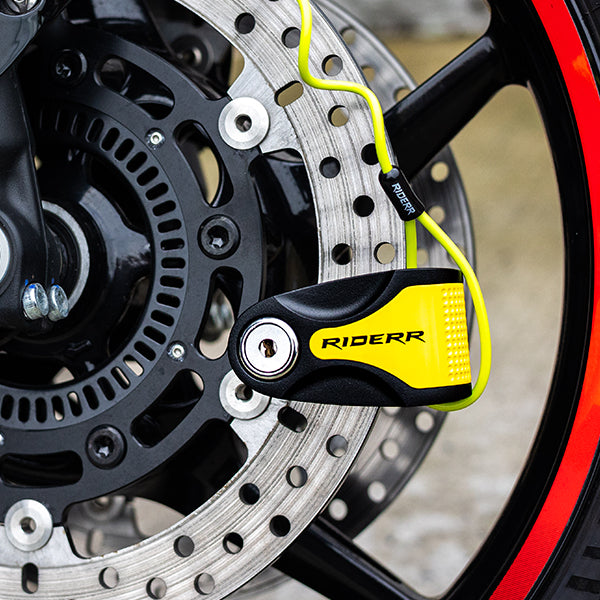 Riderr Riot Yellow Disc Lock - Black / Yellow