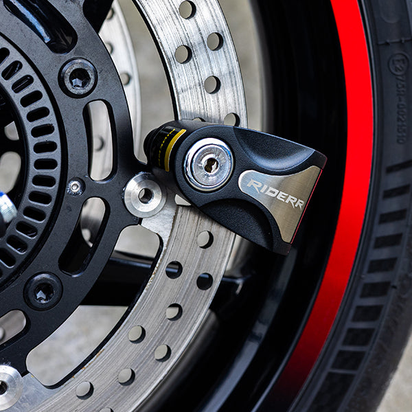 Riderr Riot Silver Disc Lock - Black / Silver