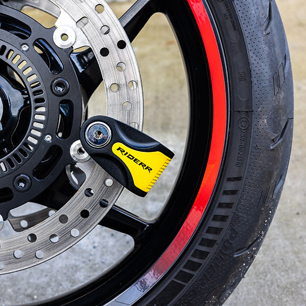 Riderr Riot Yellow Disc Lock - Black / Yellow