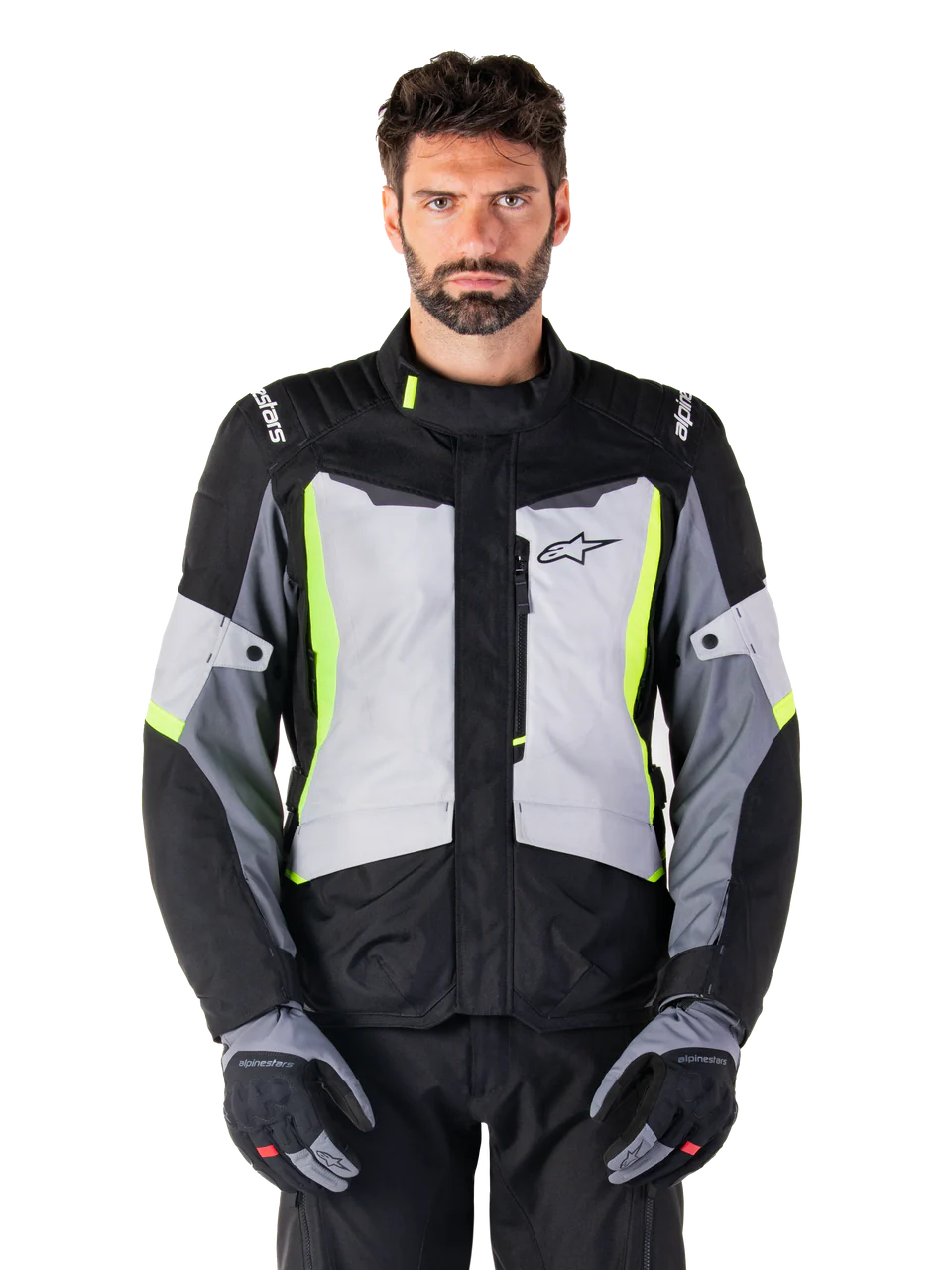 Alpinestars ST-1 Waterproof Jacket - Ice Grey / Black / Yellow Fluo