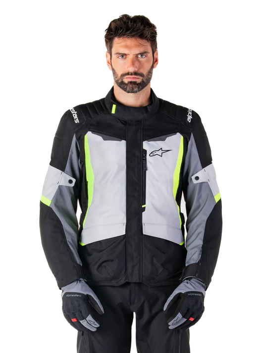 Alpinestars ST-1 Waterproof Jacket - Ice Grey / Black / Yellow Fluo