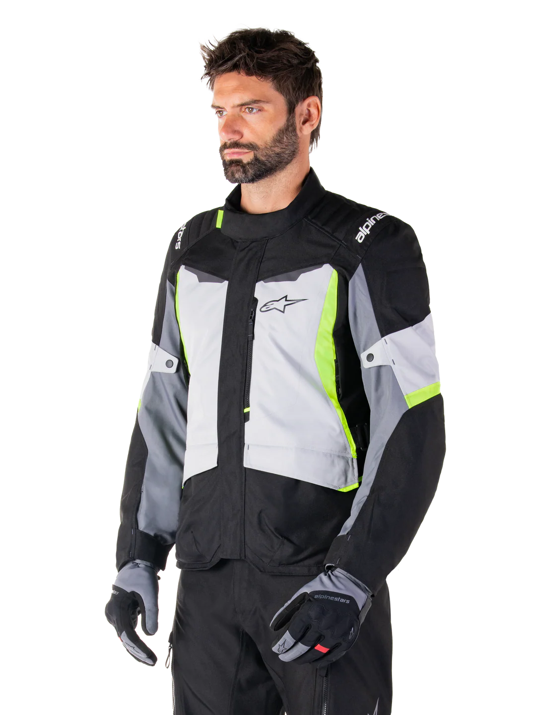 Alpinestars ST-1 Waterproof Jacket - Ice Grey / Black / Yellow Fluo