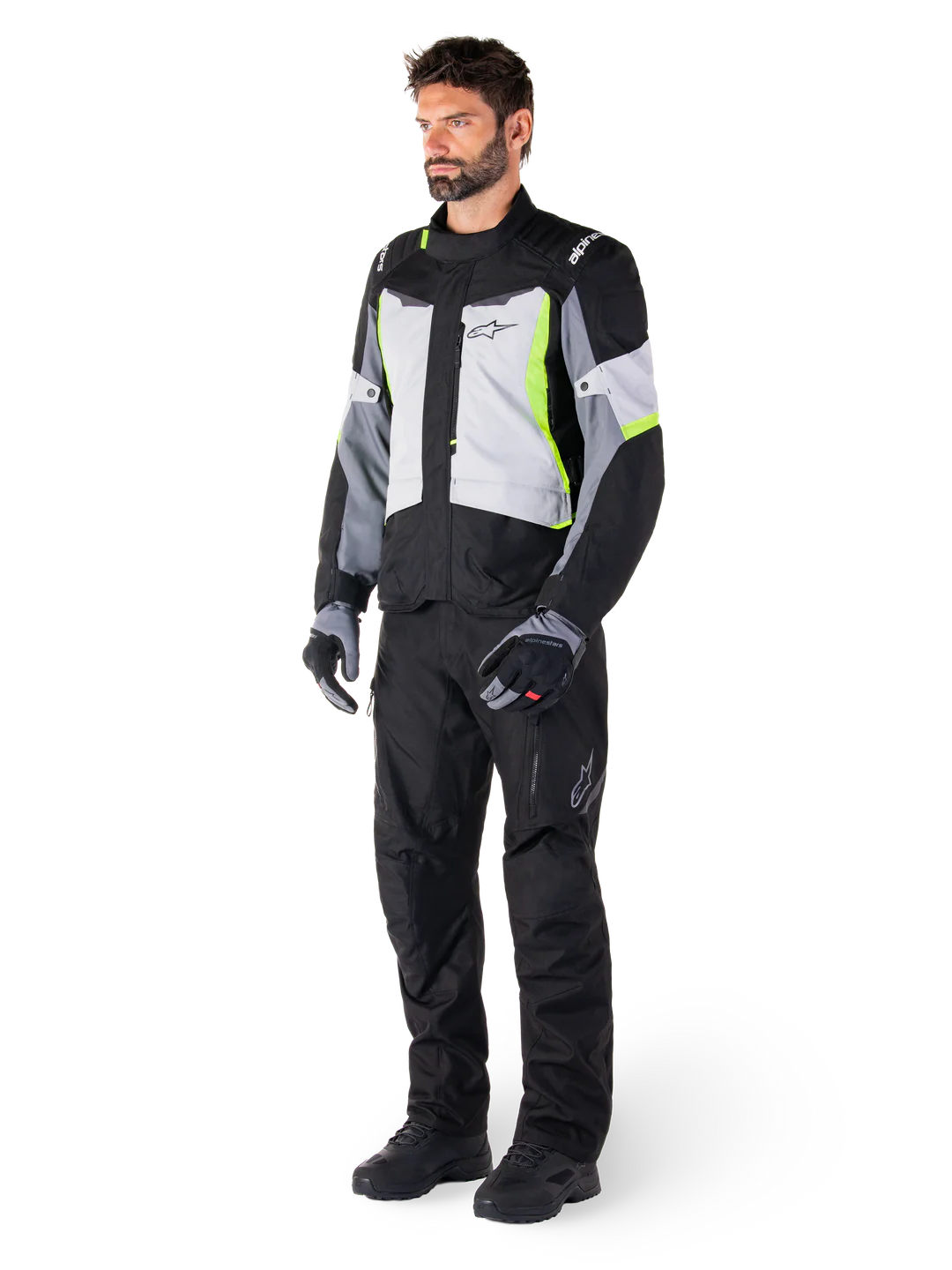 Alpinestars ST-1 Waterproof Jacket - Ice Grey / Black / Yellow Fluo