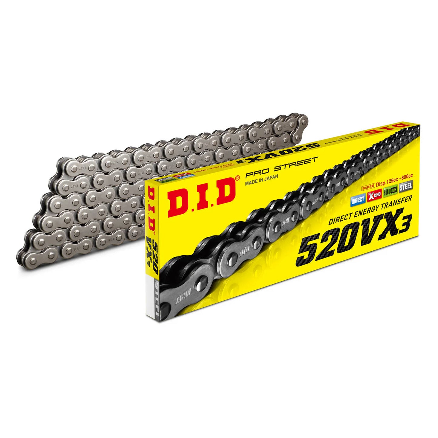 DID Chain 520 VX3 (DJ) - Black/Black